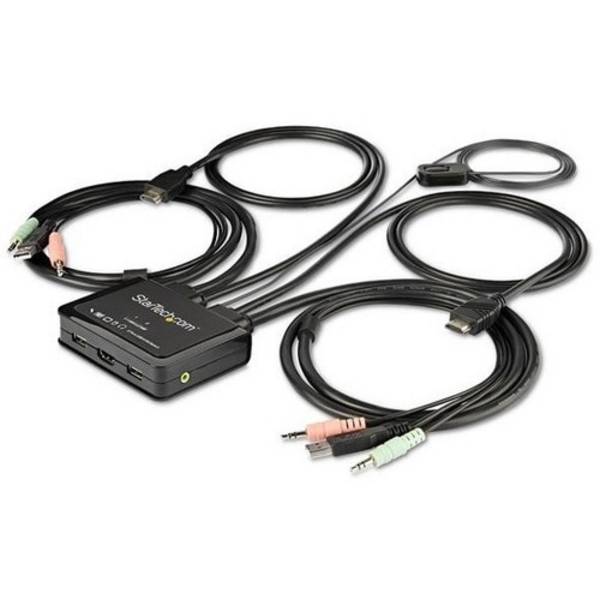 StarTech.com 2 Port HDMI KVM Switch, 4K 60Hz, Compact Dual Port UHD/Ultra HD USB