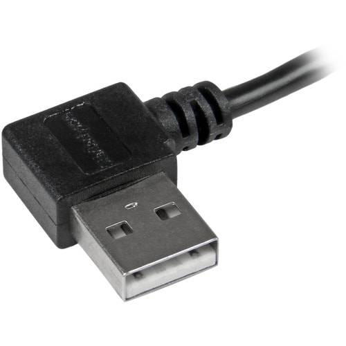 StarTech.com StarTech Micro USB Kabel mit rechts gewinkelten Anschlüssen - Stecker/Stecker - 2m - USB A zu Micro B-1