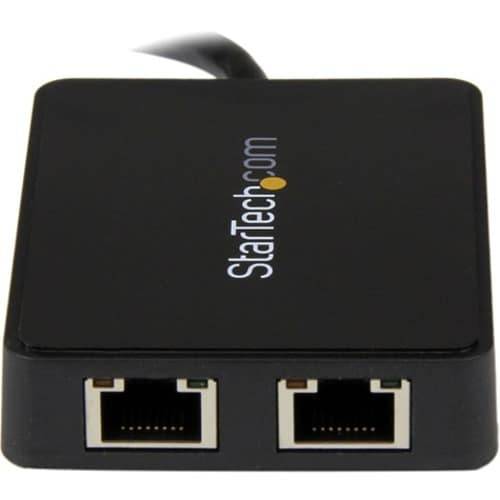 STARTECH.COM USB32000SPT USB 3.0 to Dual Gigabit LAN adapter with USB port-1