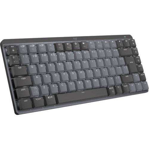 Logitech MX Tastatur QWERTY hinterleuchtet kabellos Bluetooth LE US International Linear Graphite-1