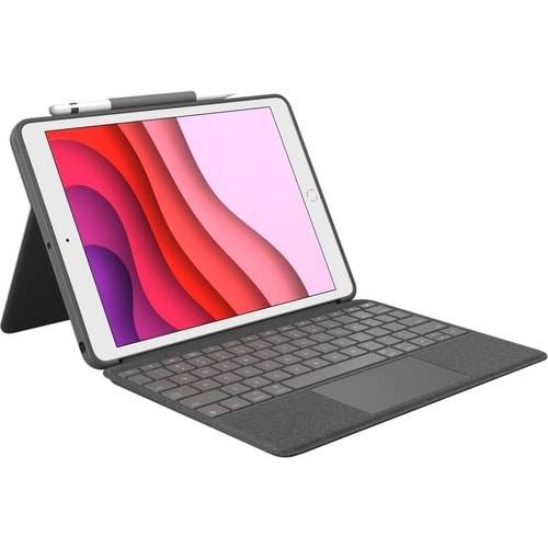 Logitech Combo Touch Tastatur und Foliohülle mit Trackpad backlit Apple Smart connector UK Englisch Graphite für-1