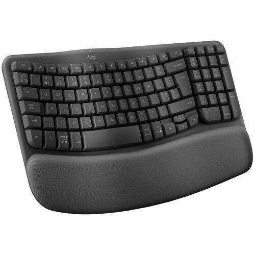Logitech Wave Keys for Business Tastatur kabellos Bluetooth 5.1 LE QWERTY Graphite-0