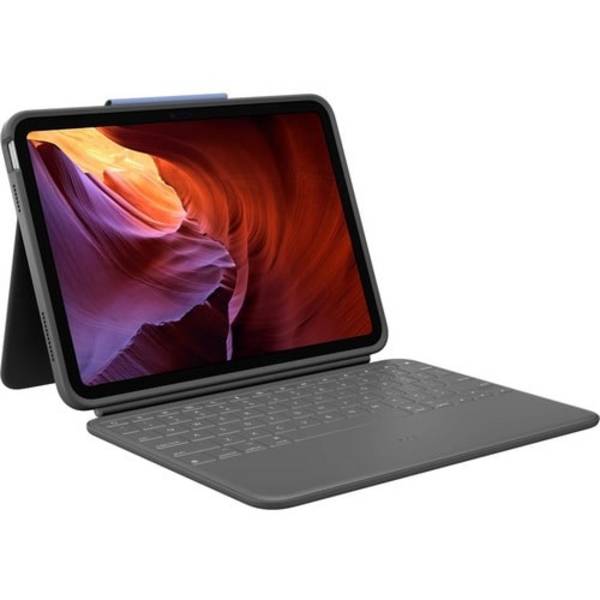 Logitech Rugged Folio - Tastatur und Foliohülle - Apple Smart connector - QWERTY - Nordisch (Dänisch/Finnisch/Norwegisch