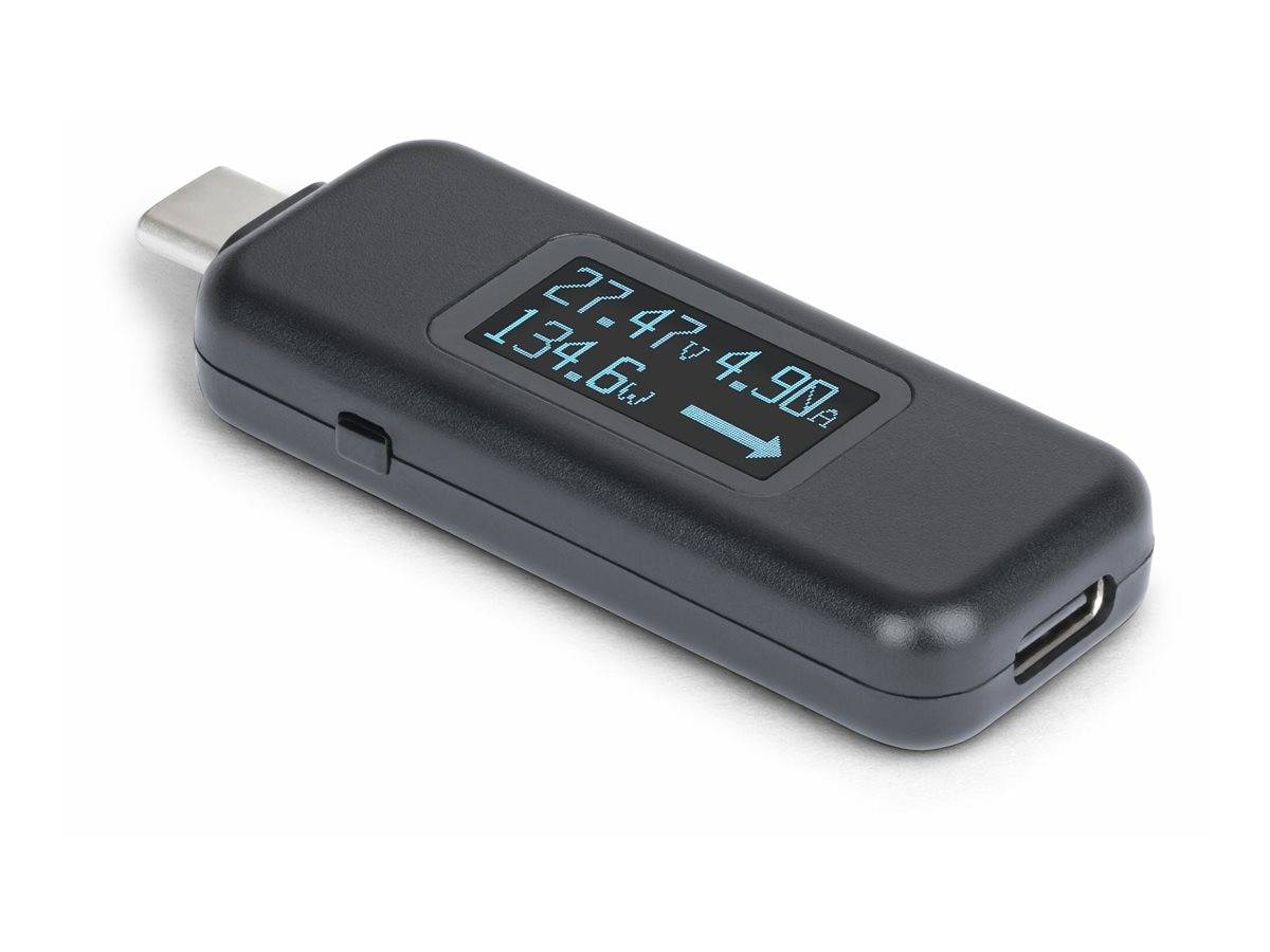 StarTech.com USB-C Power Tester, Bi-Directional Digital Voltage/Current-0