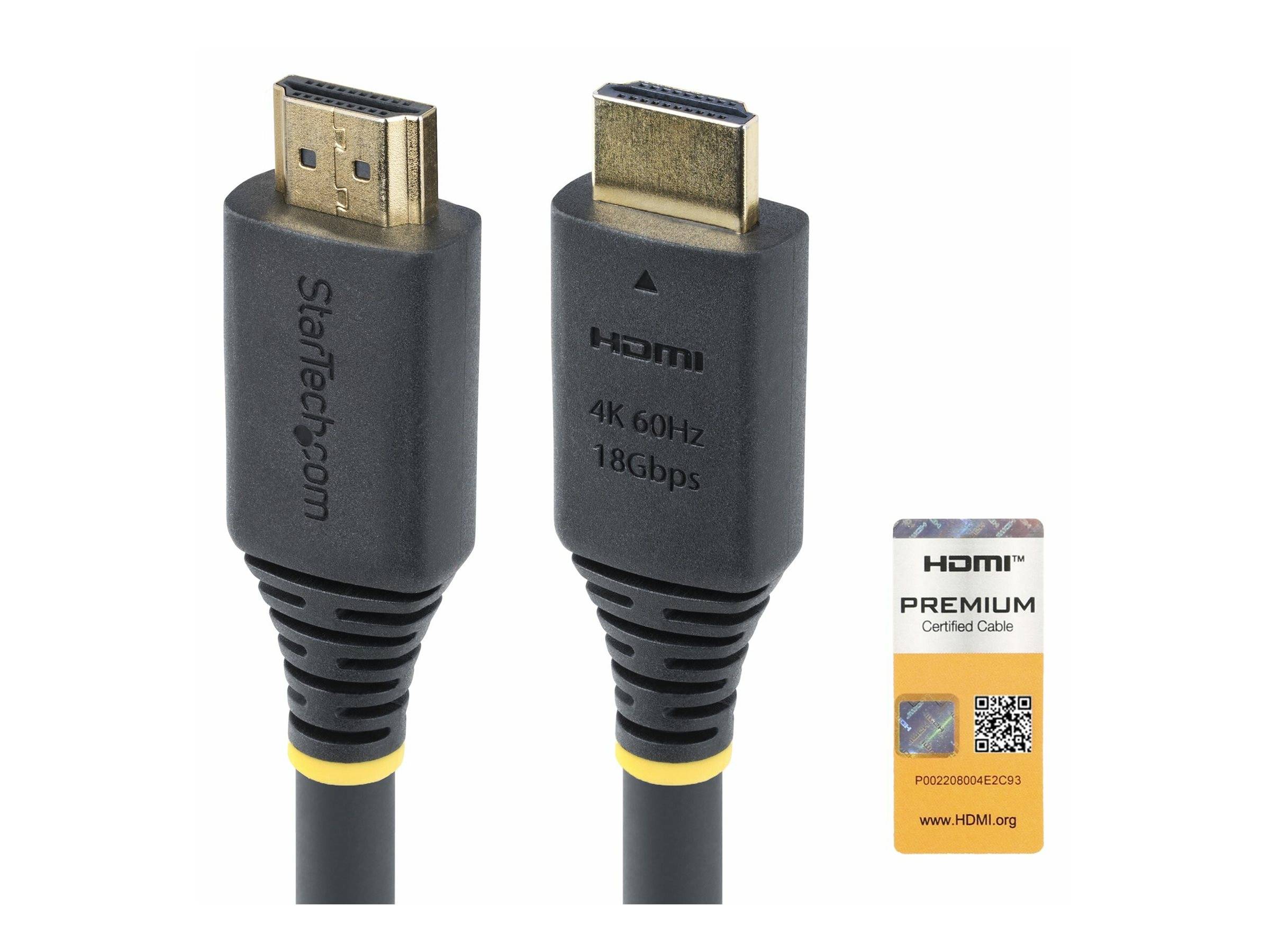 StarTech.com 5m (16.4ft) Premium Certified High Speed HDMI Cable, 4K60Hz-4