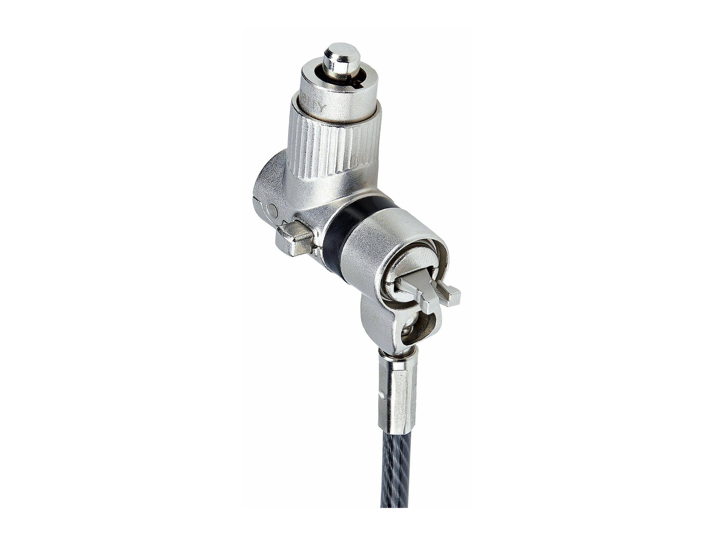 StarTech.com 3-in-1 Laptop Lock Compatible w/Noble Wedge/Nano/K-Slot Sicherheitskabelschloss schwarz & silber 2 m-4