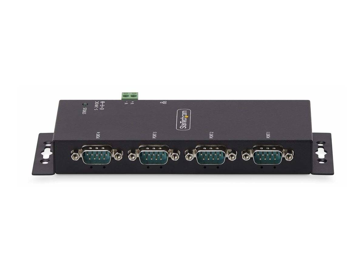 StarTech.com 4P Serial to Ethernet Adapter, IP LAN to RS232 DB9 Converter-1
