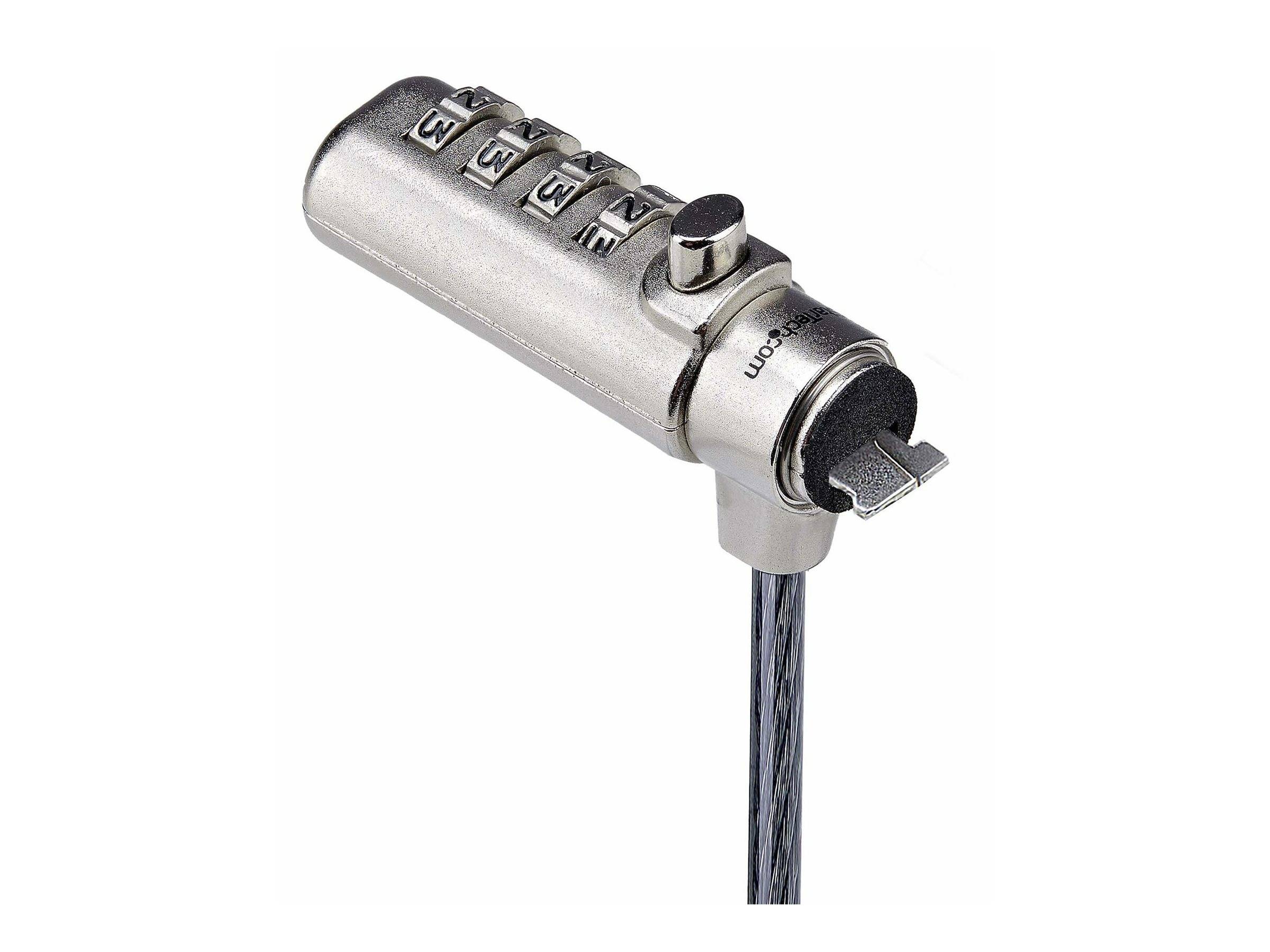 StarTech.com Slim Lock K-Slot Compatible, 6.6ft Combination Locking Cable-2