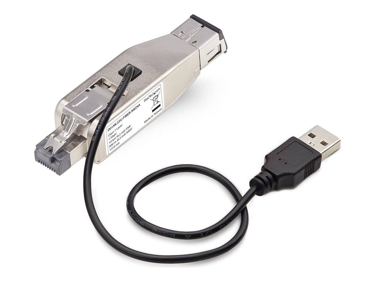 StarTech.com Gigabit Fiber to RJ45 Ethernet Media Converter, Micro Mini-4