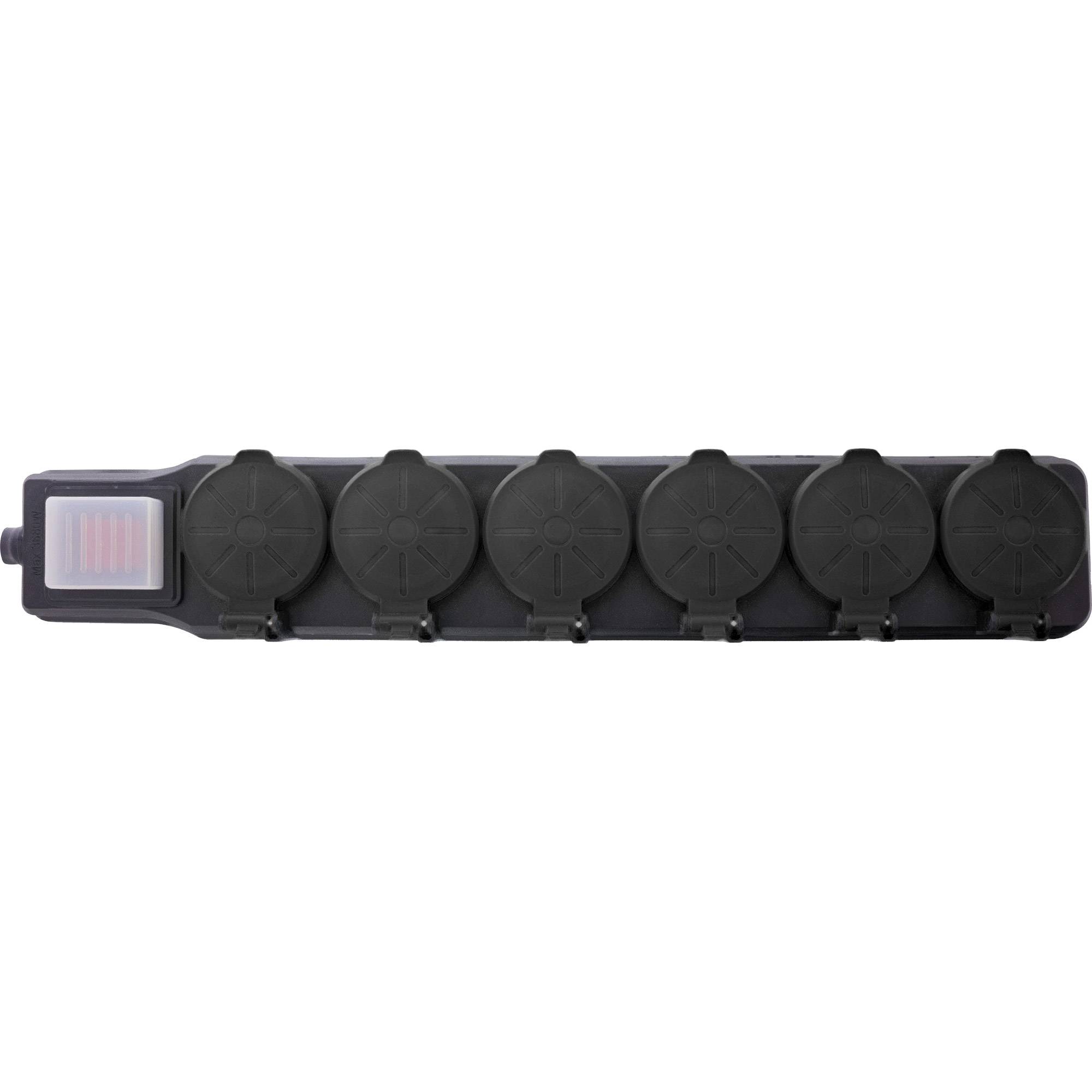 INLINE - Outdoor-Steckdosenleiste - 6-fach Schutzkontakt - IP44 - mit Schalter - 3m-2