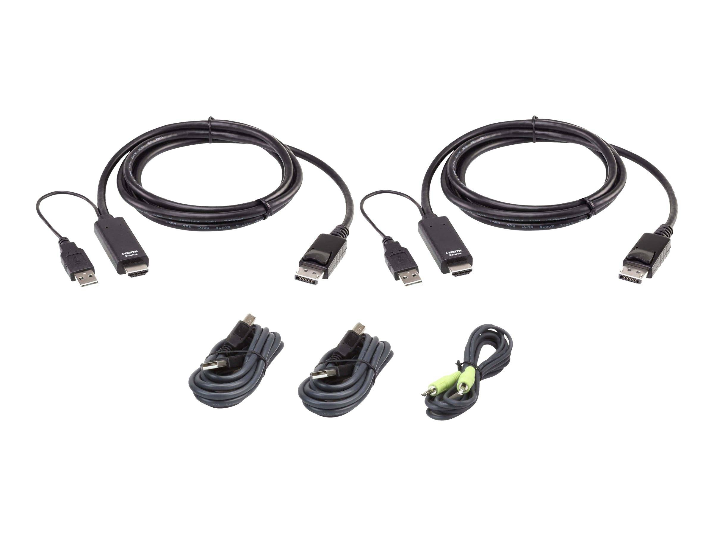 ATEN 2L-7D02UHDPX5 HDMI zu DP KVM KabelKit, True 4K-1