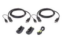 ATEN 2L-7D02UHDPX5 HDMI zu DP KVM KabelKit, True 4K-2