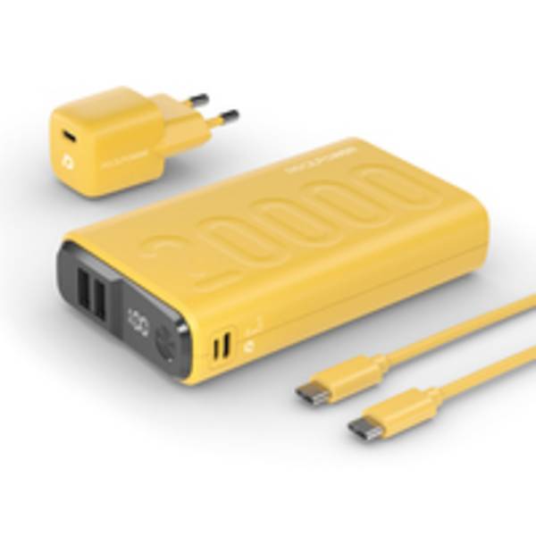 RealPower PB-20000, 20000 mAh, Lithium Polymer (LiPo), 22,5 W, Gelb