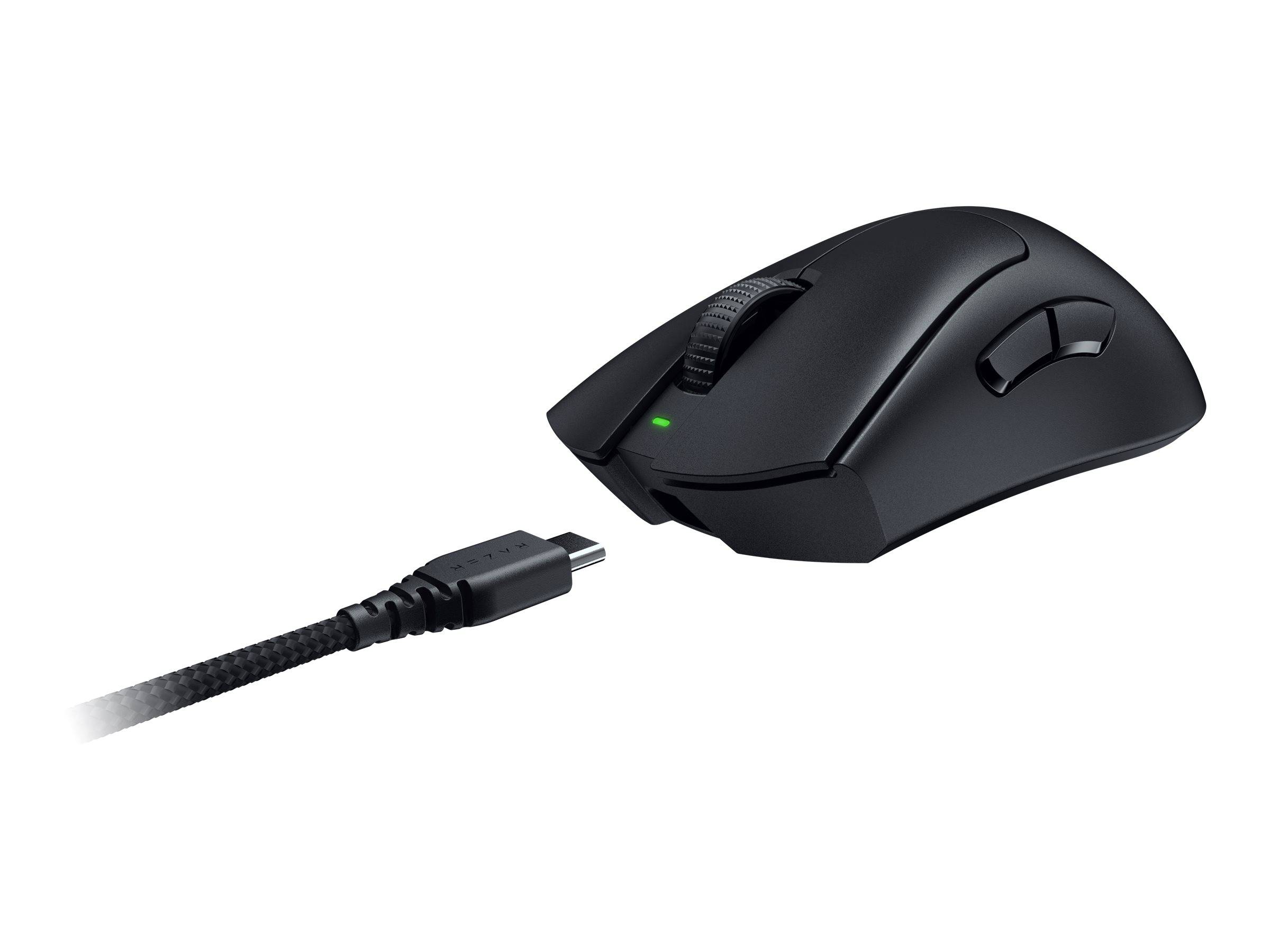 Razer DeathAdder V3 Pro - Maus - Smooth-Touch, 8000 Hz - ergonomisch - Für Rechtshänder - optisch - 5 Tasten - kabellos,-0