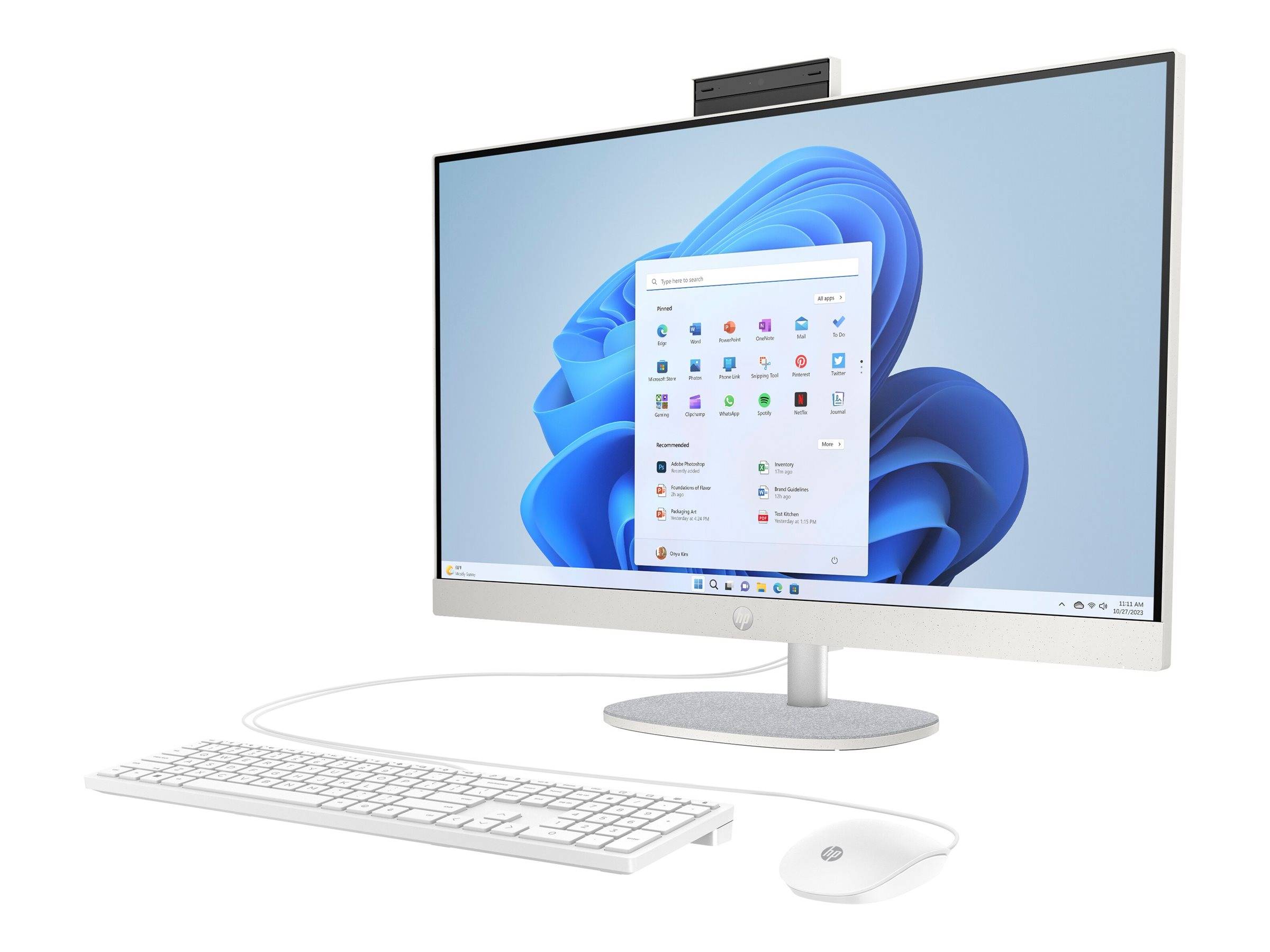 HP 27-cr0007ng - All-in-One (Komplettlösung) - Ryzen 5 7520U / 2.8 GHz - RAM 16 GB - SSD 512 GB - NVMe - Radeon Graphics-0