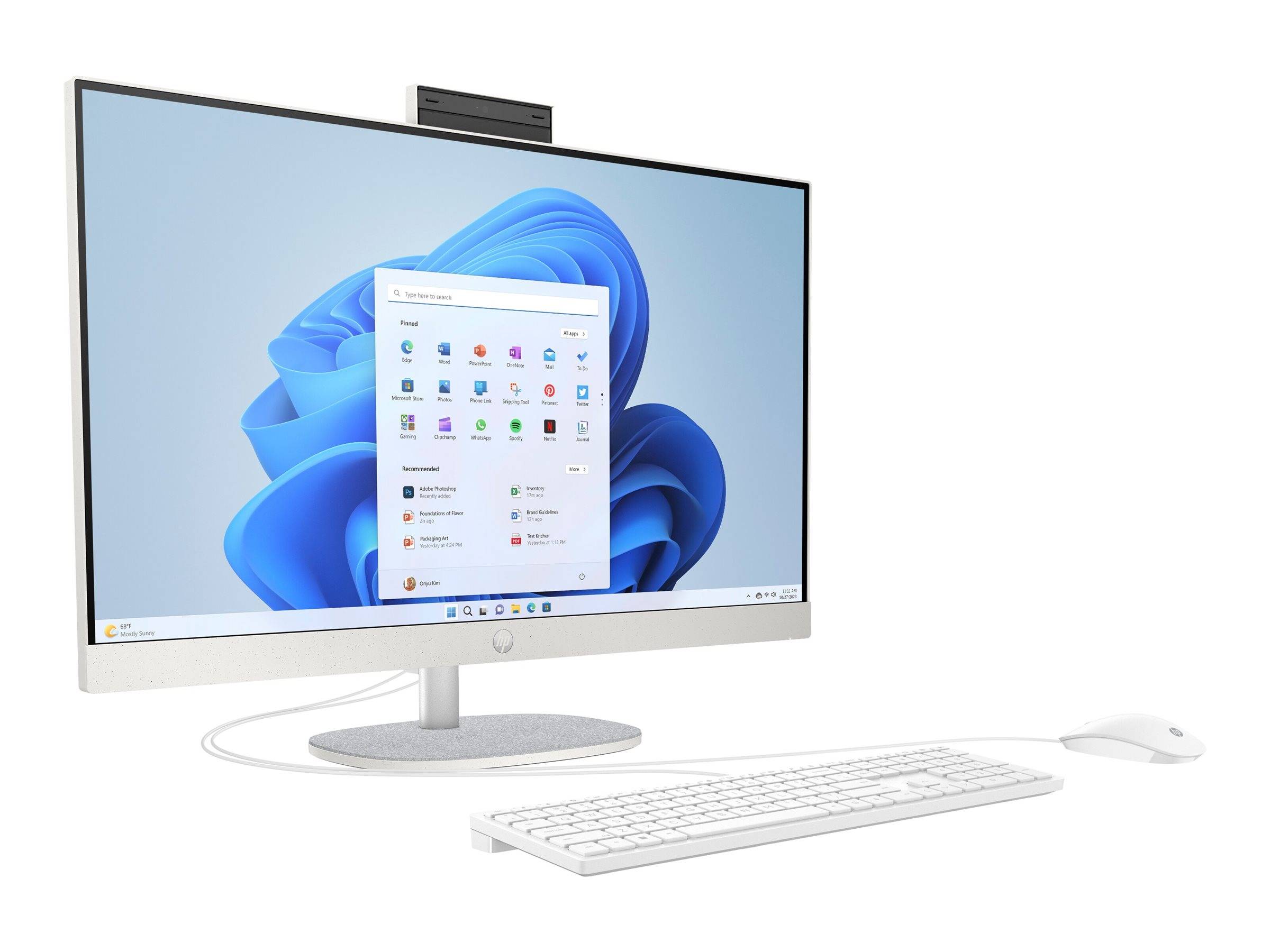 HP 27-cr0007ng - All-in-One (Komplettlösung) - Ryzen 5 7520U / 2.8 GHz - RAM 16 GB - SSD 512 GB - NVMe - Radeon Graphics-2