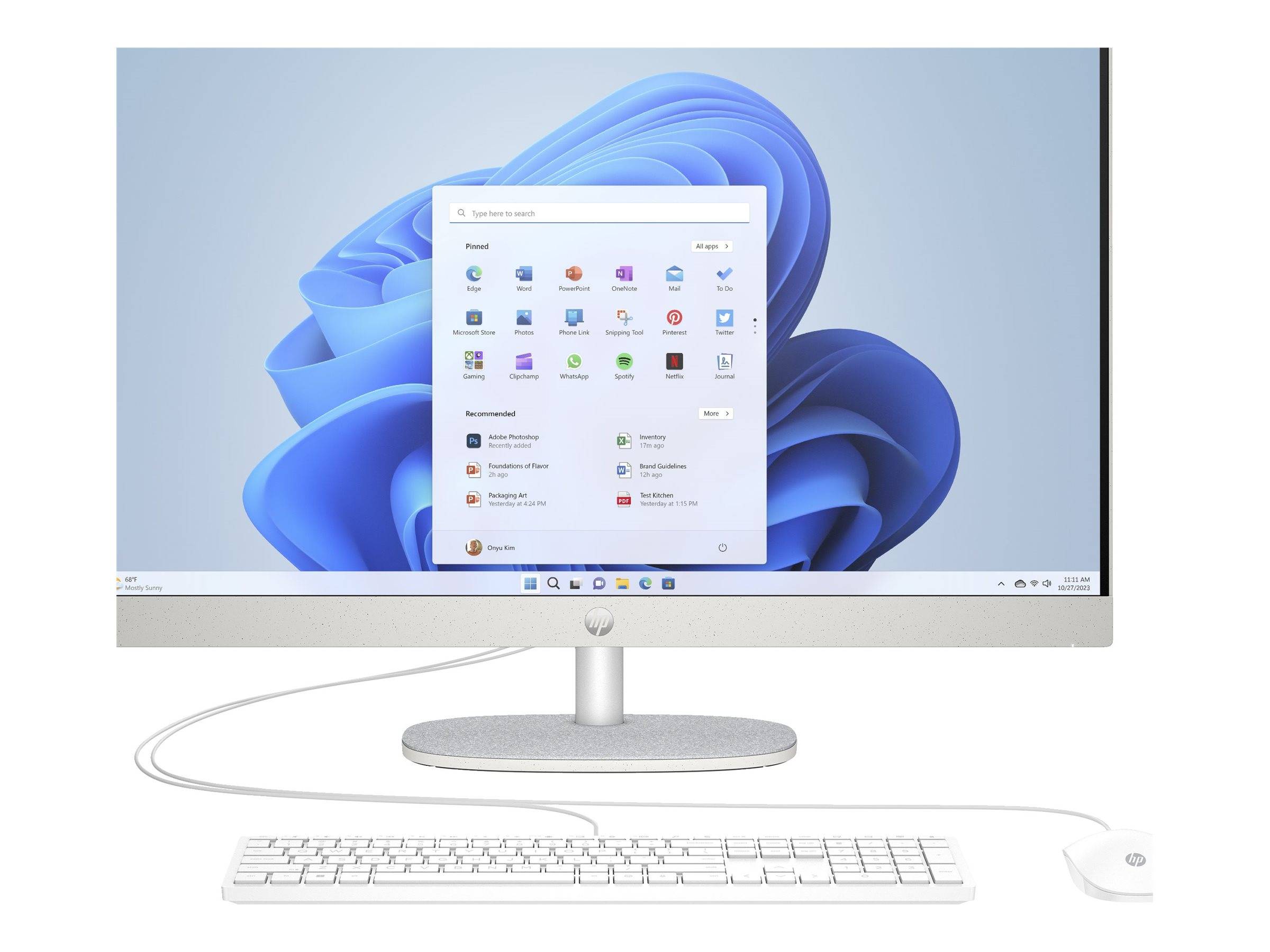 HP 27-cr0007ng - All-in-One (Komplettlösung) - Ryzen 5 7520U / 2.8 GHz - RAM 16 GB - SSD 512 GB - NVMe - Radeon Graphics-3