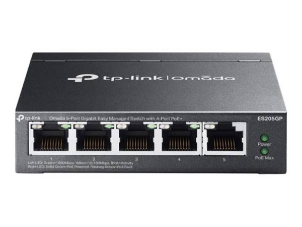 TP-Link Omada ES205GP V1 - Switch - managed - 4 x 10/100/1000 (PoE+)