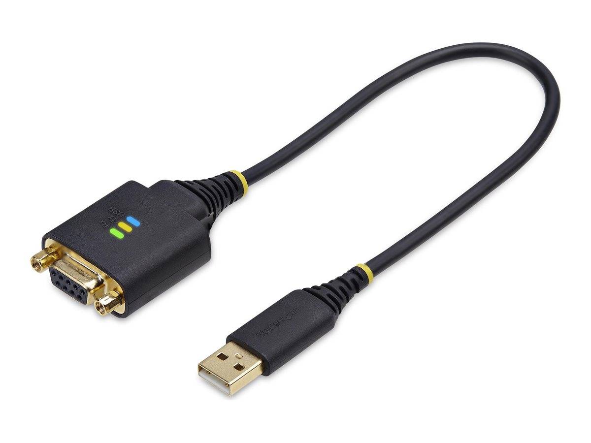 StarTech.com 1ft/30cm USB to Null Modem Serial Adapter Cable, FTDI, RS232 - Kabel USB / seriell - USB (M)-0