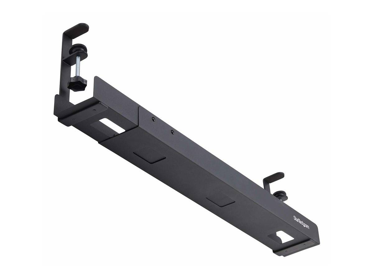 StarTech.com Under Desk Cable Management Tray, Clamp-on Installation-2