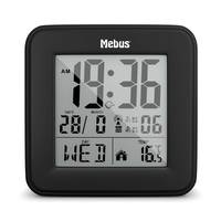 Mebus 25595, Digitaler Wecker, Quadratisch, Schwarz, 12/24 h, F, °C, Beide Geschlechter-0