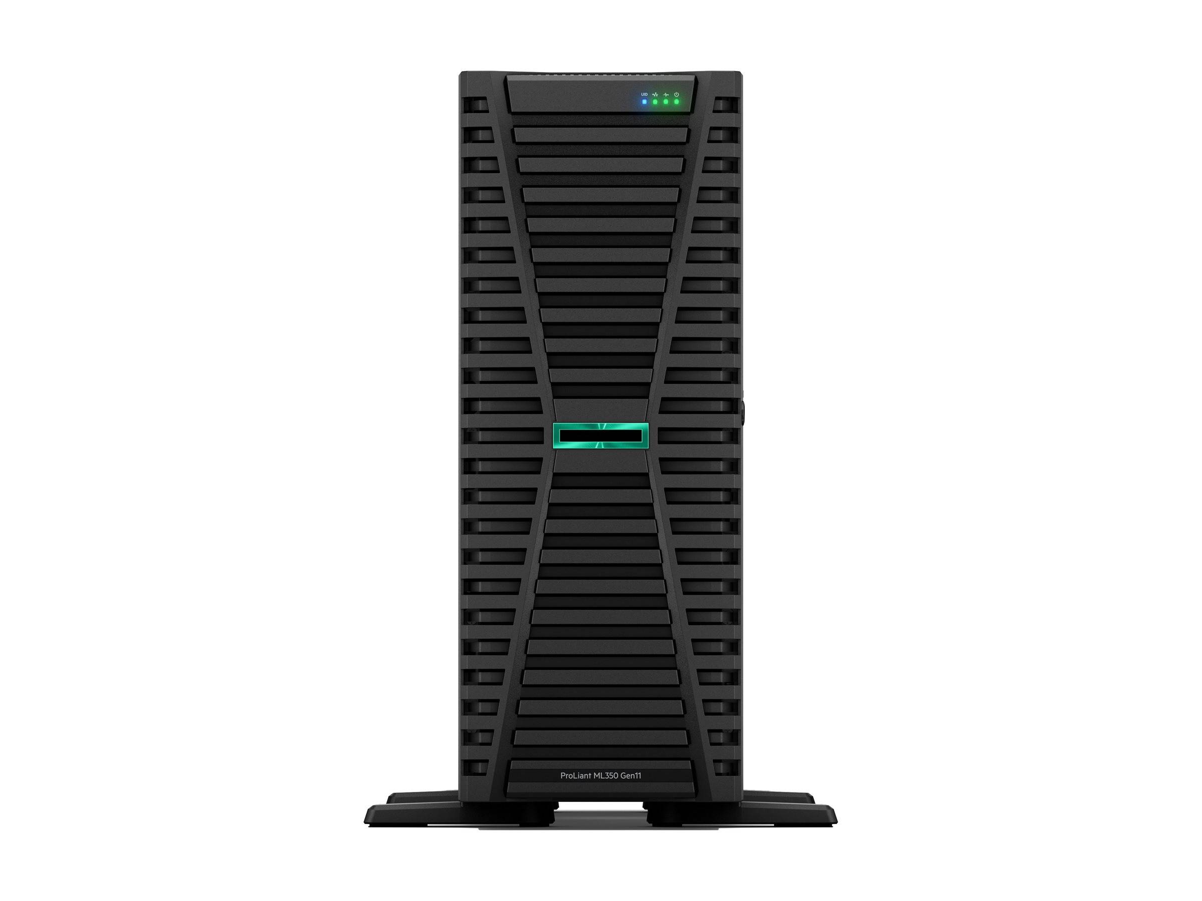 HPE ProLiant ML350 Gen11 Base - Server - Tower - 4U - zweiweg - 1 x Xeon Silver 4410Y / 2 GHz - RAM 32 GB - SATA - Hot-S-3