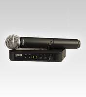 Shure BLX24/SM58, Bühnen-/Auftrittsmikrofon, Kabellos, 662 - 686 MHz, Schwarz, Akku, AA-0
