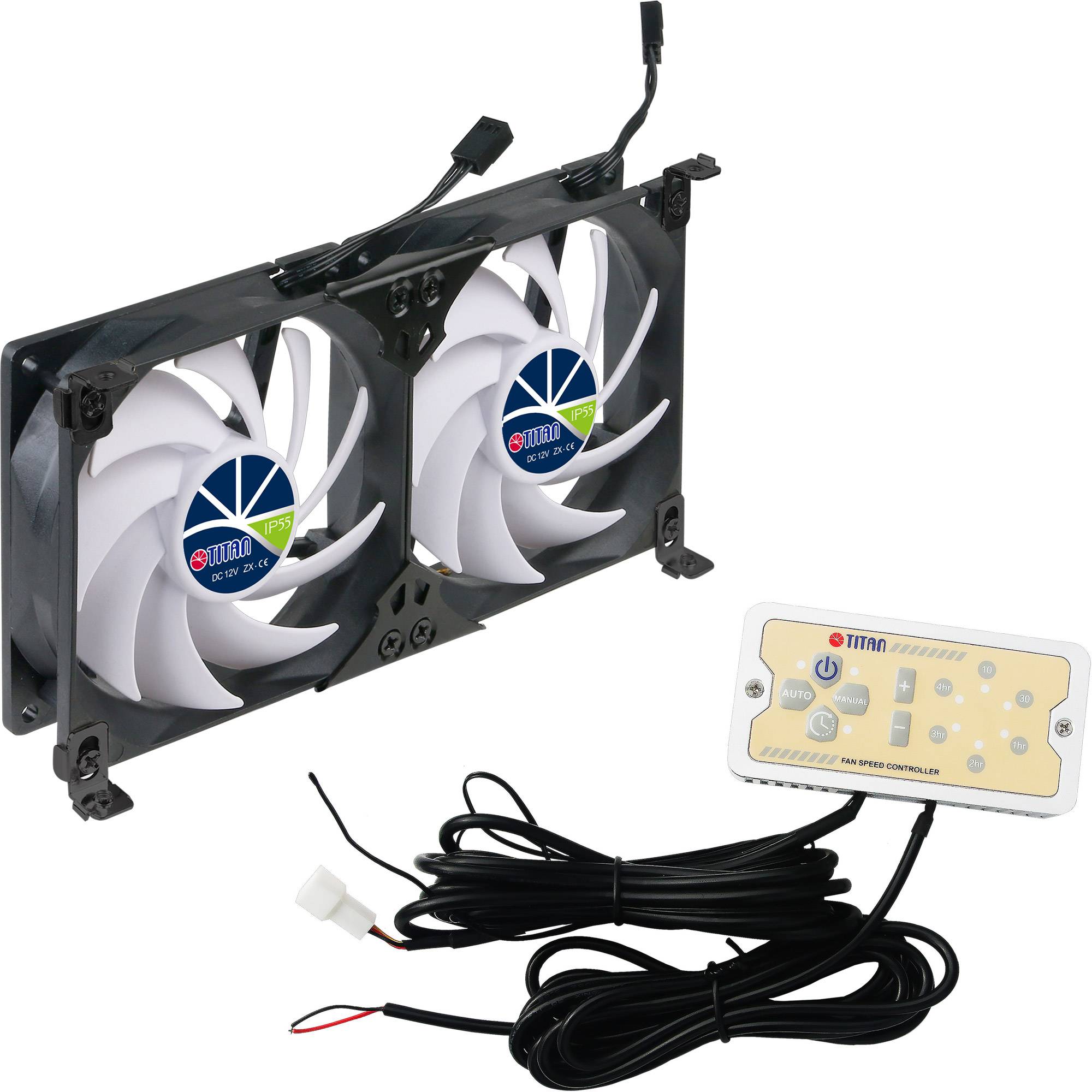 TTC-SC22 A/V2+ Kühlschrank-Doppellüfter 92x25mm IP55 für Camping - 12 V - 105,94-0