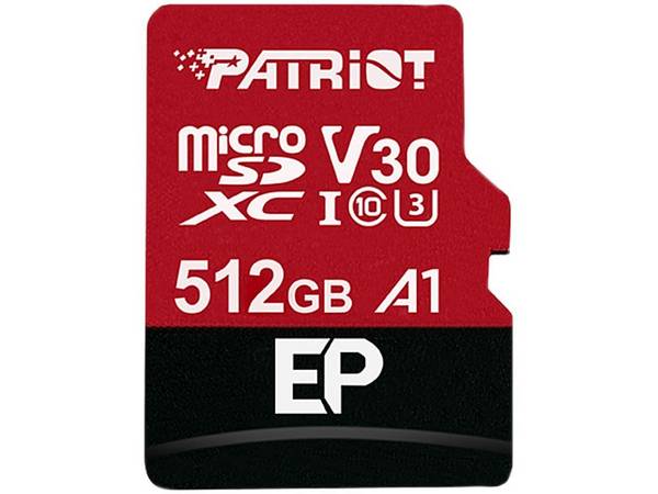 Memory EP Pro 512GB Class 10 Class A1 Class U3 V30 Adapter Memory Card