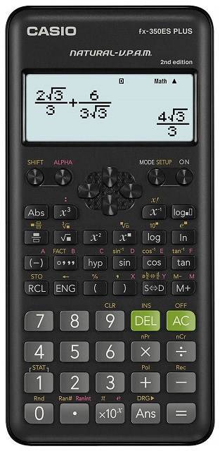 CALCULATOR FX-350ESPLUS-2 BLACK 12 DIGIT DISPLAY-0