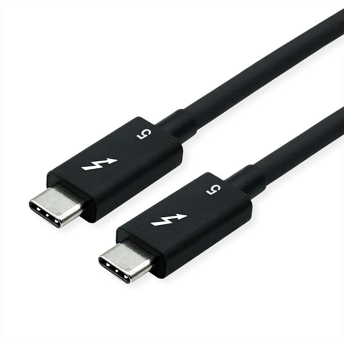 ROLINE Thunderbolt™ 5 Kabel, USB C-C, ST/ST, 8K UHD-2, 80Gbit/s, 240W, passiv, schwarz, 1 m-0