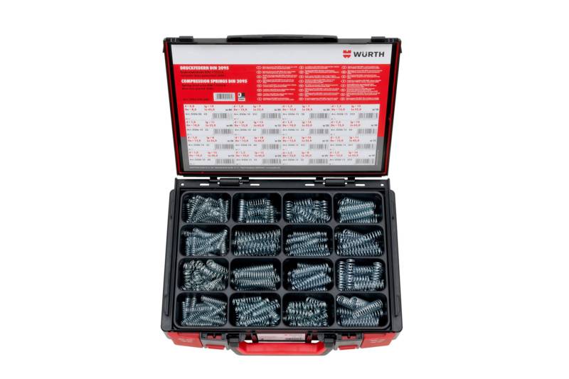 Würth Druckfedern Sortiment 335-teilig im System-Koffer 4.4.1. DIN2095-0