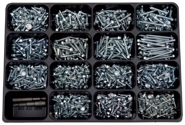 Würth Bohrschraube pias®  Sechskantkopf mit Bund Sortiment 1.127-teilig