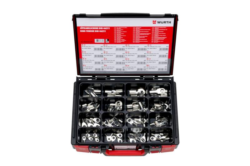 Würth Lötkabelschuhe DIN 46211 Sortiment 72 Teile 72-teilig im System-Koffer-0