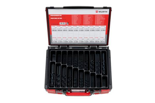 Würth Spiralbohrer Sortiment HSS DIN 338 Typ RN 118°. 155-teilig im System-Koffer