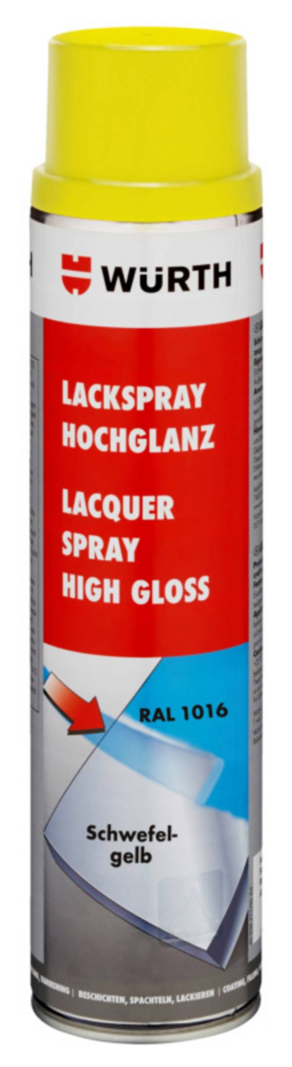 Würth Lackspray hochglanz LKSPR-RAL1016-SCHWEFELGELB-600ML