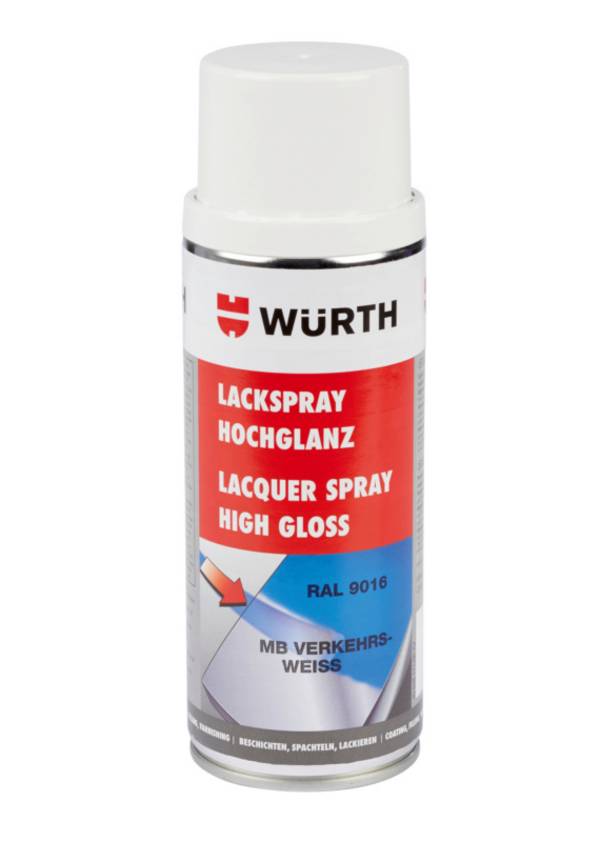 Würth Lackspray hochglanz LKSPR-RAL9016-VERKEHRSWEISS-400ML