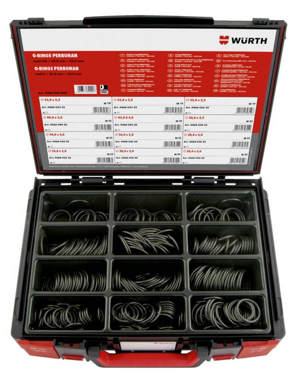 Würth O-Ring metrisch Sortiment RG-O-SYSKO-M-(25,0-42,0)-330TLG