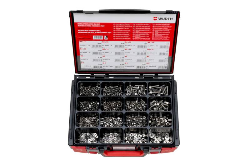 Würth Sechskantschrauben / Sechskantmuttern / Scheiben ohne Fasen Sortiment 1.350-teilig-0