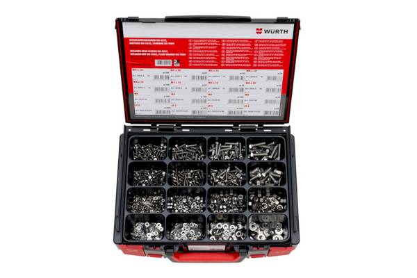 Würth Sechskantschrauben / Sechskantmuttern / Scheiben ohne Fasen Sortiment 1.350-teilig