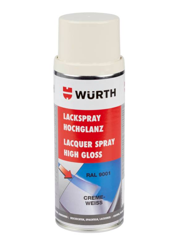 Würth Lackspray hochglanz LKSPR-RAL9001-CREMEWEISS-400ML-0