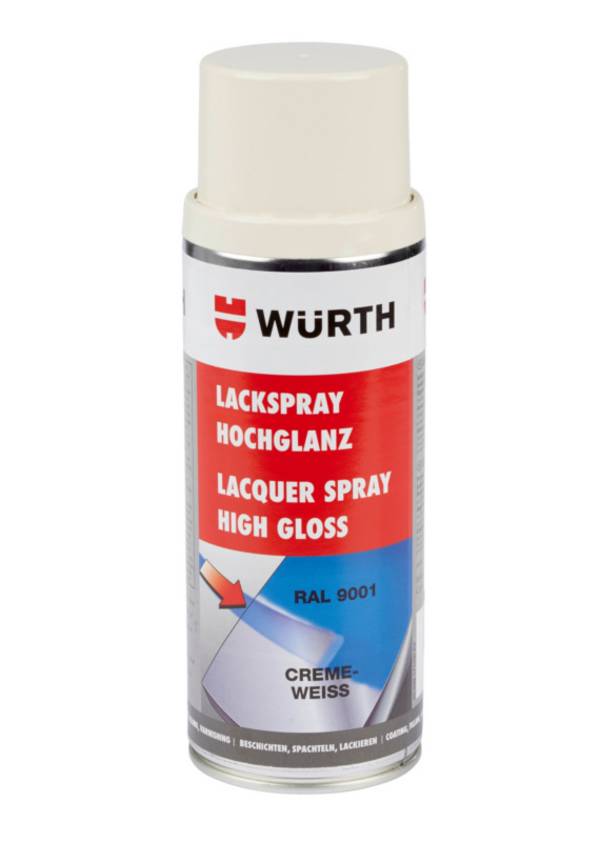 Würth Lackspray hochglanz LKSPR-RAL9001-CREMEWEISS-400ML