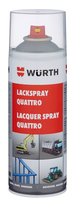 Würth Lackspray Quattro LKSPR-QUATTRO-R7042-VERKEHRSGRAU-400ML-0