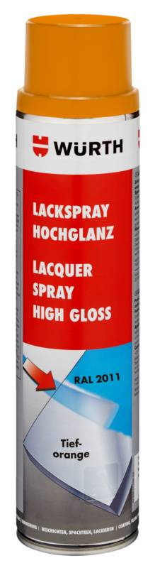 Würth Lackspray hochglanz LKSPR-RAL2011-TIEFORANGE-600ML-0