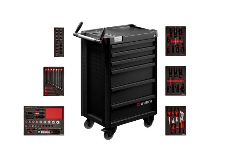 Würth System-Werkstattwagen Pro 8.4 bestückt WRKSTWG-PRO-8.4-6SL-BESTUECKT-R9017-0