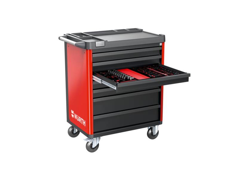 Würth System-Werkstattwagen BASIC 8.8 WRKSTWG-BASIC-8.8-7SL-RAL3020-1
