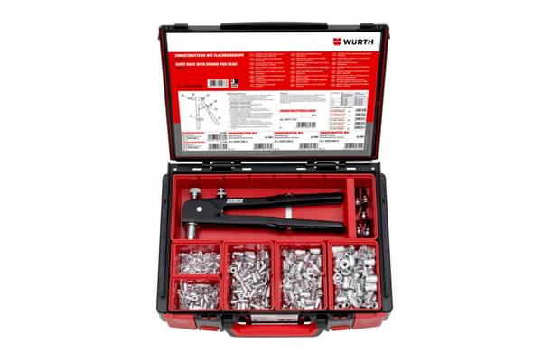 Würth Einnietmuttern Flachrundkopf Sortiment 506-teilig im System-Koffer 4.4.1