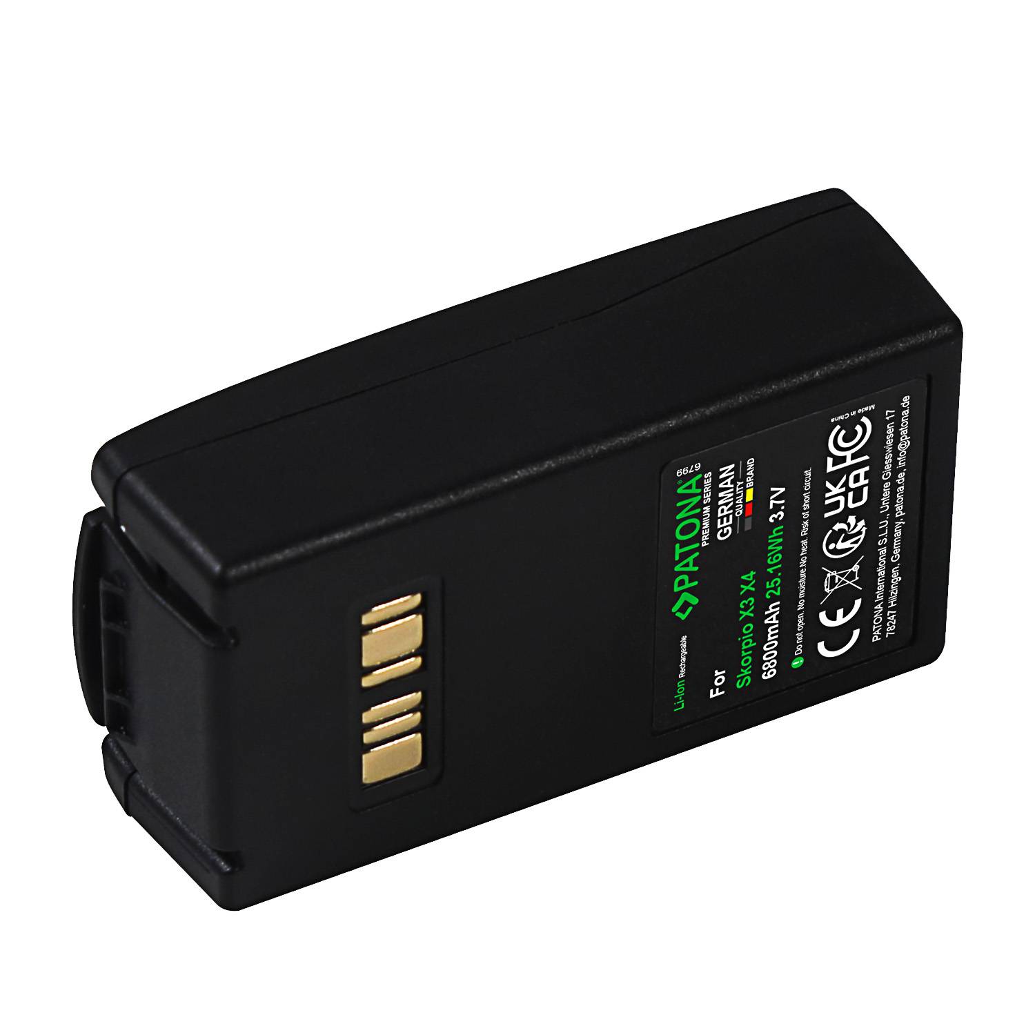 PATONA Premium Akku für Datalogic Skorpio X3 BT-0015 BT-0016 [EOL] – 3,7V 6800mAh-2