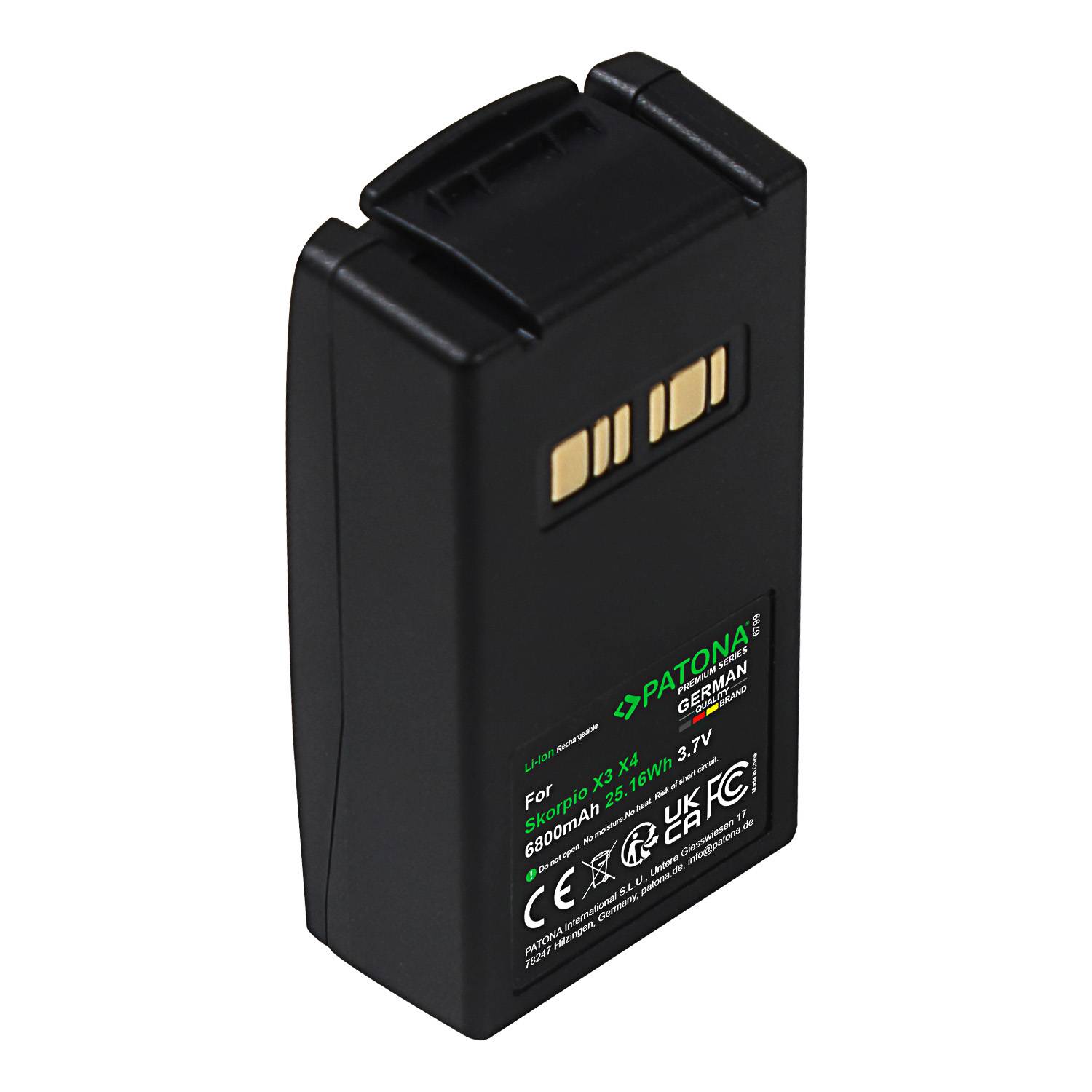 PATONA Premium Akku für Datalogic Skorpio X3 BT-0015 BT-0016 [EOL] – 3,7V 6800mAh-4