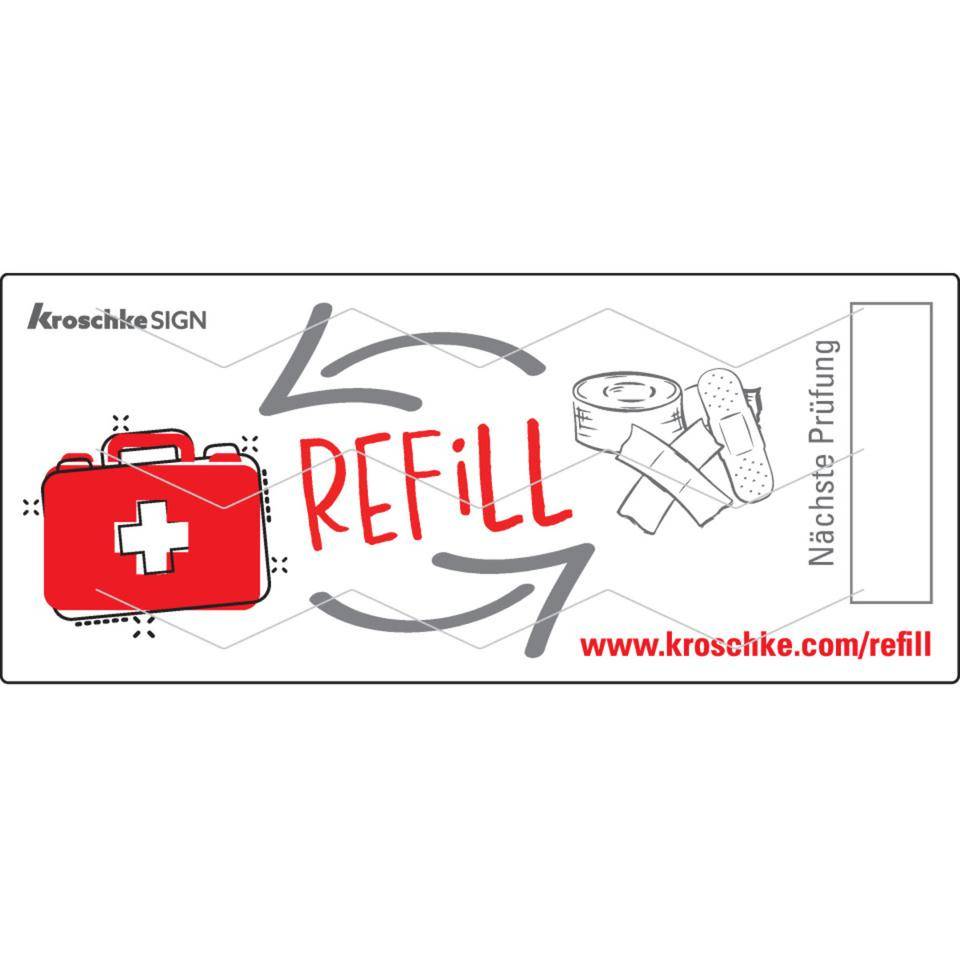 Sicherheitssiegel Refill Erste Hilfe, deutsch, Haftpapier, permanent , 30x70mm, 24/Heft-0